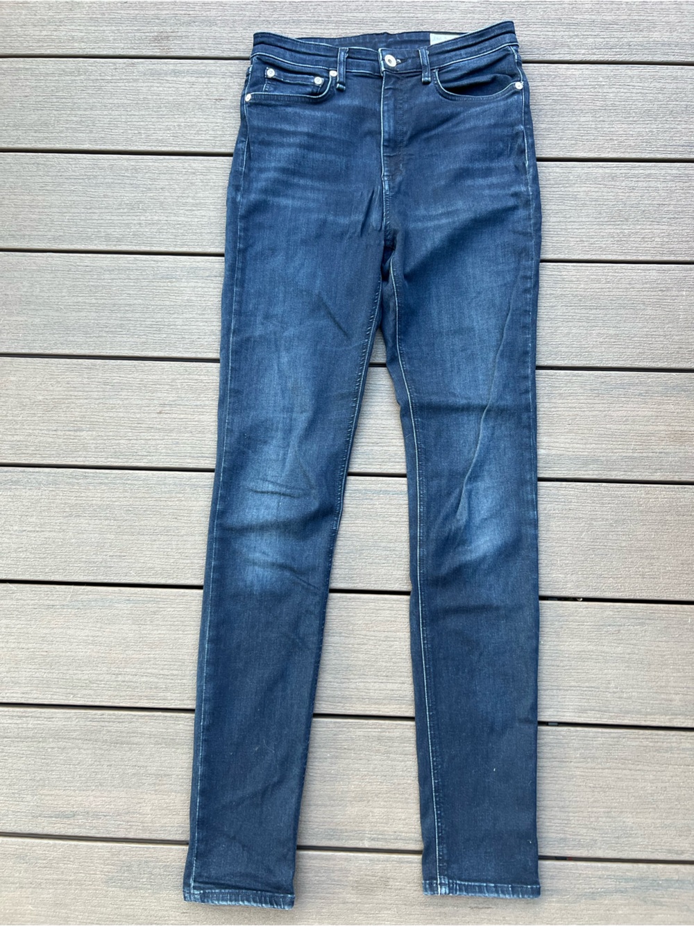 rag & bone Women's High Rise Skinny Jeans in Dark Indigo